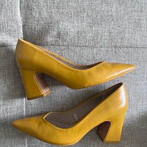 Yellow zara pumps size 6